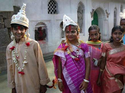 Bride and groom in Assam, India Bride and groom in Assam, India
