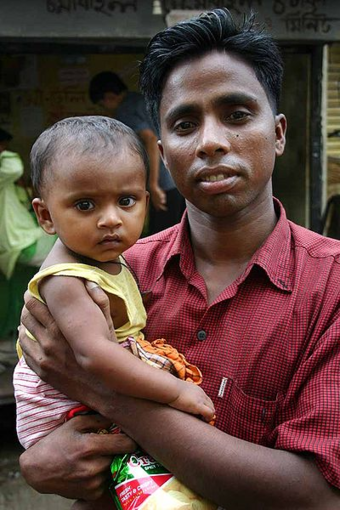 Father and child in Bangladesh