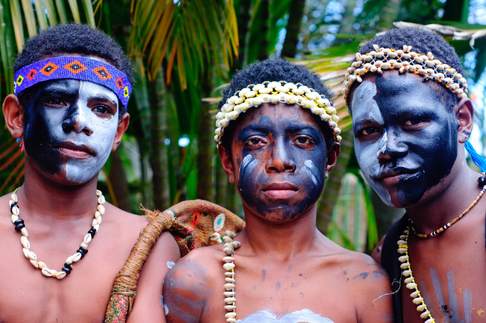 Adolescent male Kastom dancers in Port Moresby, celebrating the Manus Province in Papua New Guinea Adolescent male Kastom dancers in Port Moresby, celebrating the Manus Province in Papua New Guinea