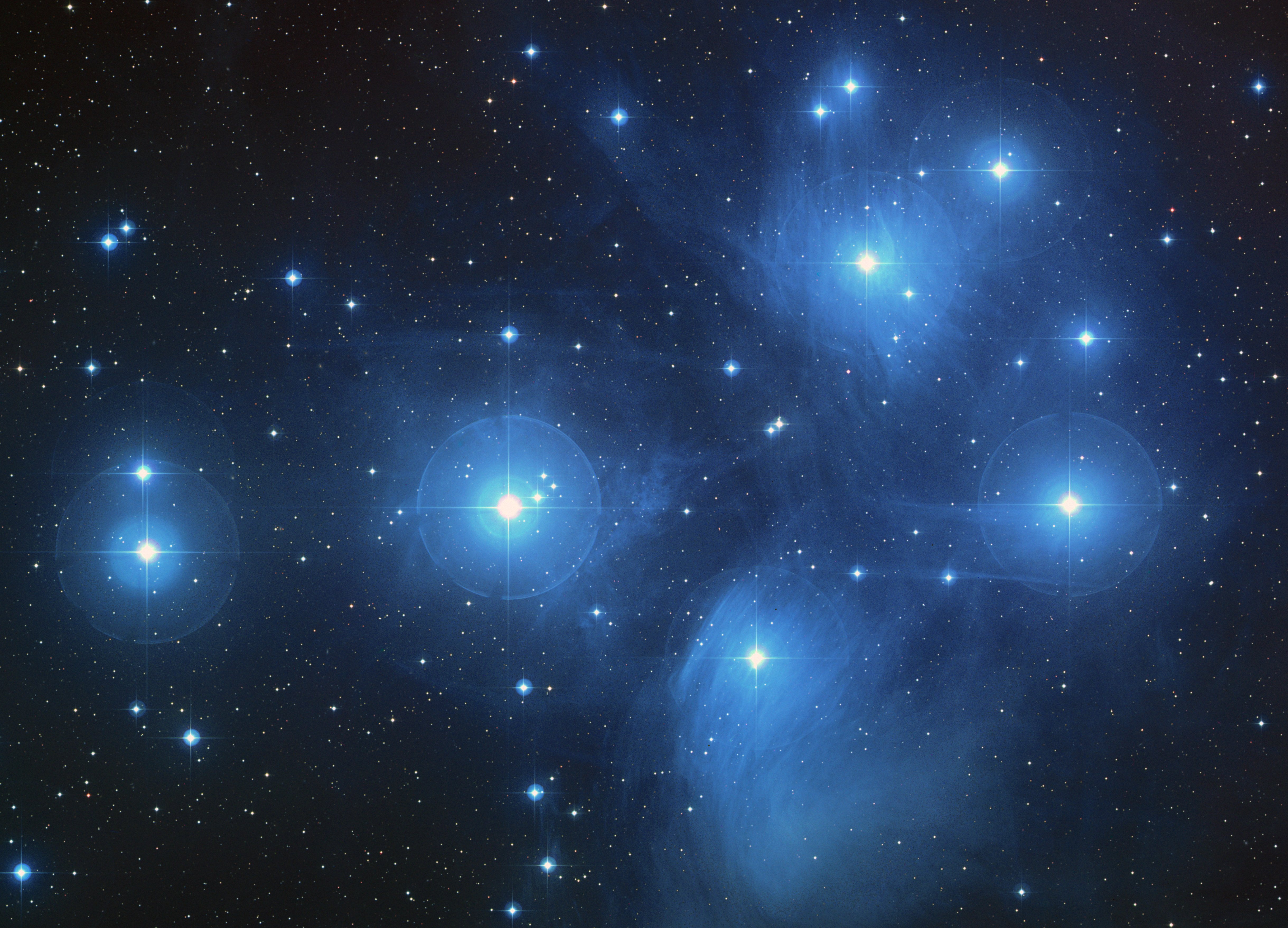 Image of the constellation Pleiades. 