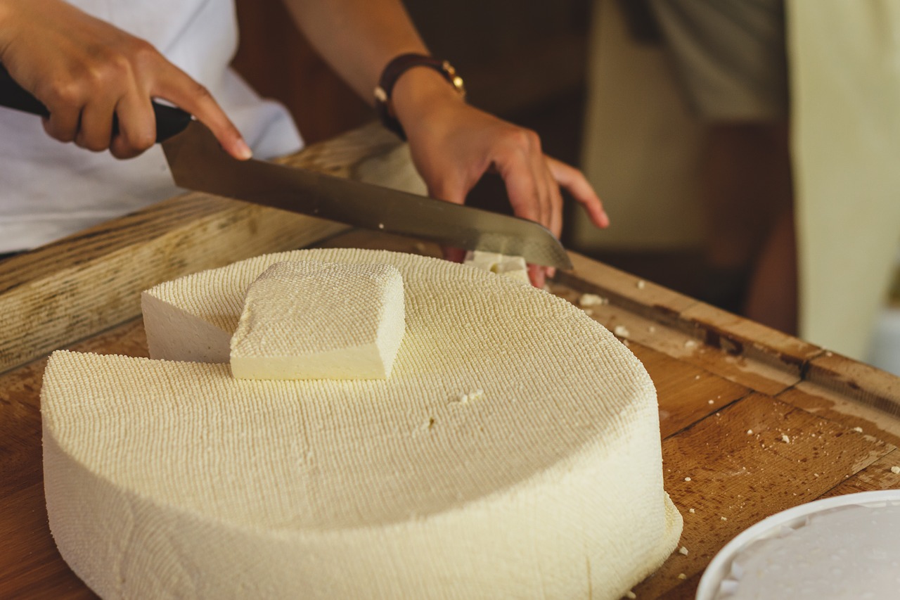 making cheese