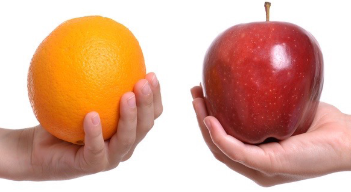 Oranges and Apples Comparisons: The Roots of the Problem