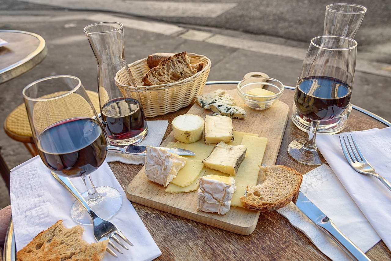 Wine and Cheese plate