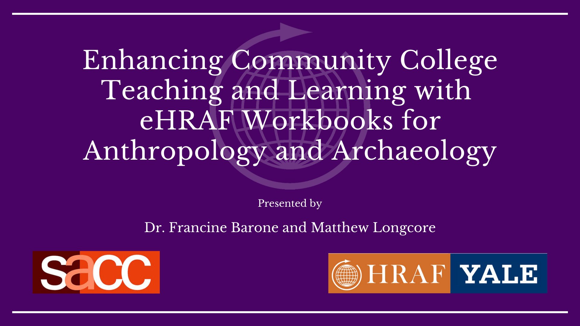 SACC eHRAF Workshop