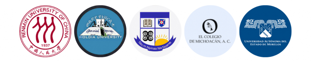 University logos of Global Scholars 2022 in circles