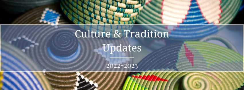 Culture and tradition updates 2022-23 over image of woven baskets