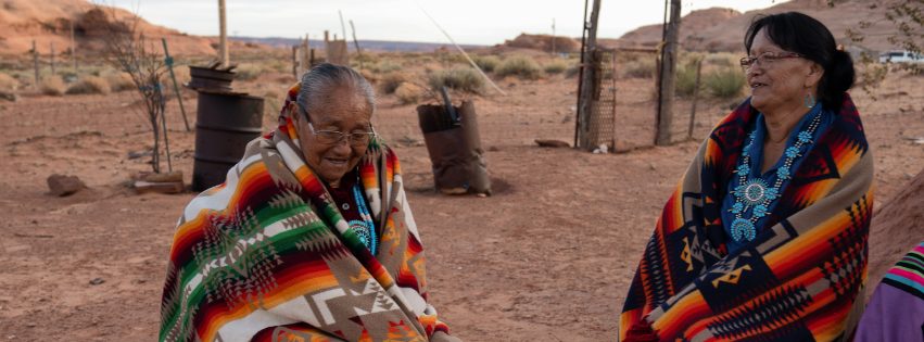Navajo women talking