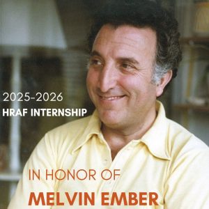 HRAF Internship in Honor of Melvin Ember 2025-2026